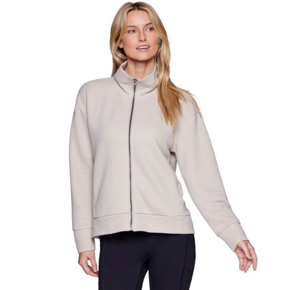 RBX Sand Active Women's Lightweight Mock Neck Zip Up Ottoman Jacket NWT Small